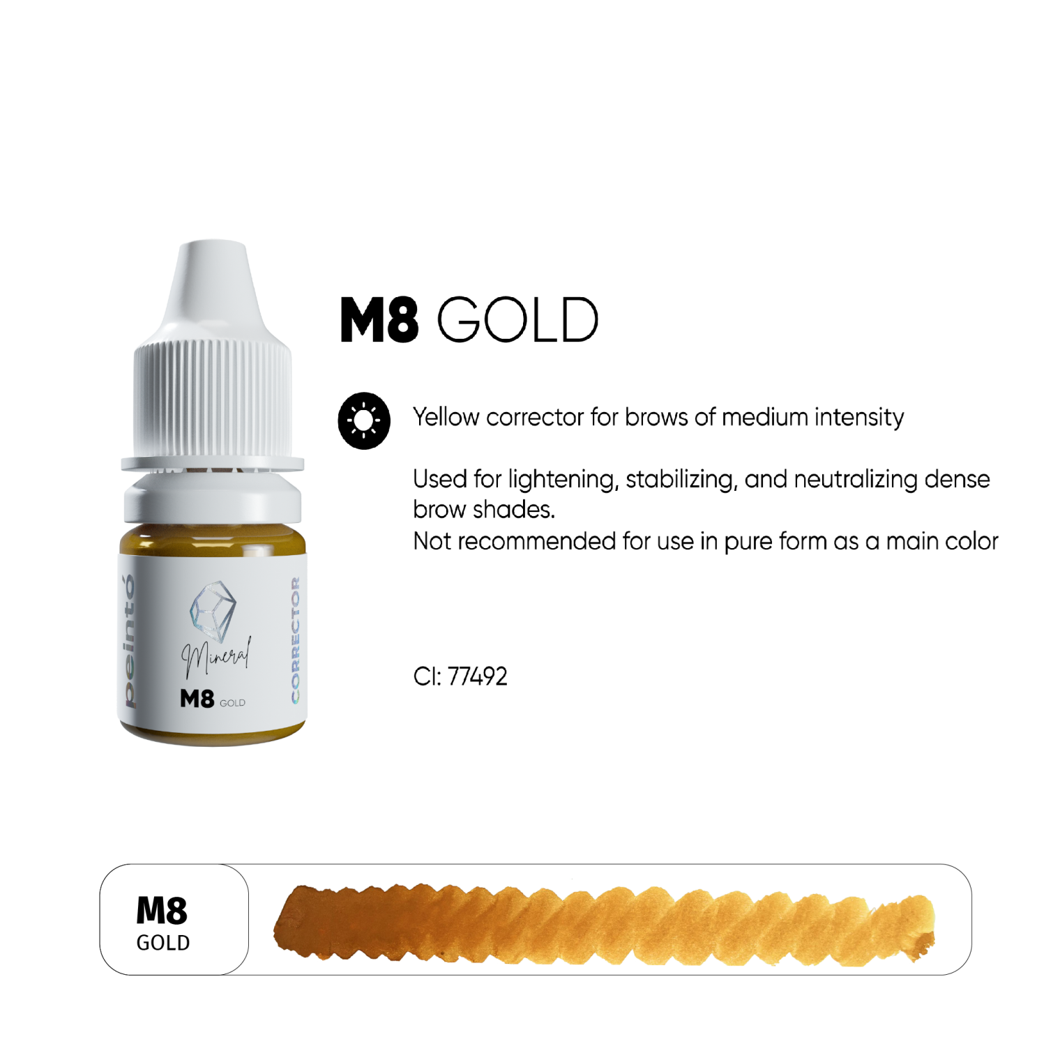 PEINTO წარბის კორექტორი M8 Gold
